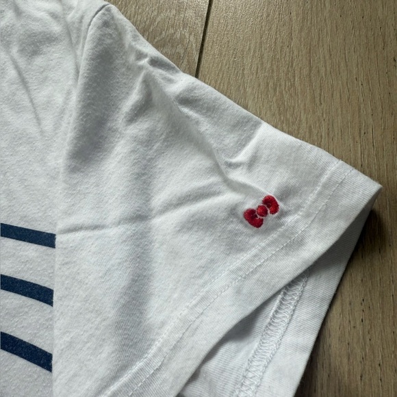 Uniqlo x Sanrio Hello Kitty My Melody Gudetama Striped T Shirt in White Size L - Picture 3 of 8